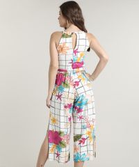 Macacao-Feminino-Pantacourt-Estampado-Quadriculado-Floral-Alca-Fina-Branco-9704058-Branco_2