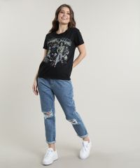 Blusa-Feminina-The-Rolling-Stones-Manga-Curta-Decote-Redondo-Preta-9700711-Preto_3