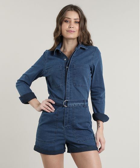 Macaquinho-Jeans-Feminino-com-Bolsos-e-Cinto-Manga-Longa-Azul-Medio-9754216-Azul_Medio_1