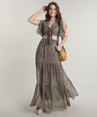 Saia-Feminina-Longa-Estampada-Animal-Print-com-Fenda-Bege-Escuro-9632921-Bege_Escuro_3