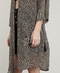 Kimono-Feminino-Longo-Estampado-Animal-Print-com-Fendas-Bege-Escuro-9644279-Bege_Escuro_4