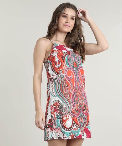 Vestido-Feminino-Curto-Estampado-Paisley-Alcas-Finas-Laranja-9640599-Laranja_1