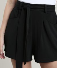 Short-Feminino-Clochard-Alfaiatado-com-Faixa-para-Amarrar--Preto-9694073-Preto_4