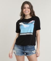 Blusa-Feminina-Cinderela--Expectation-x-Reality--Manga-Curta-Decote-Redondo-Preta-9697665-Preto_1