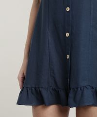 Vestido-Feminino-Curto-com-Linho-e-Botoes-Alca-Media-Azul-Marinho-9670979-Azul_Marinho_4