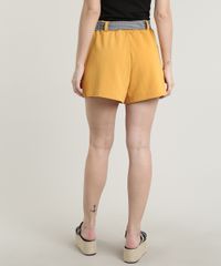 Short-Feminino-Clochard-Alfaiatado-com-Faixa-para-Amarrar--Mostarda-9694073-Mostarda_2