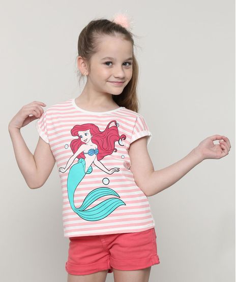 Blusa-Infantil-Pequena-Sereia-Ariel-com-Listras-Manga-Curta-Branca-9657902-Branco_1