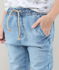 Calca-Jeans-Infantil-Jogger-com-Bolsos-Azul-Medio-9636925-Azul_Medio_4