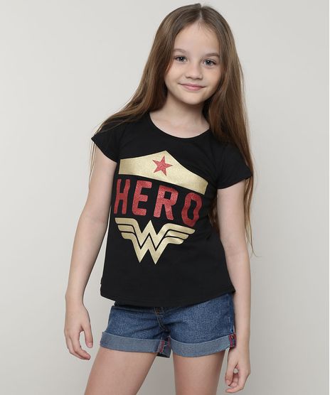 Blusa-Infantil-Mulher-Maravilha-Manga-Curta--Preta-9635658-Preto_1