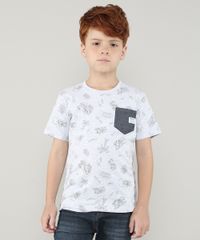 Camiseta-Infantil-Estampada-de-Dinossauros-com-Bolso-Manga-Curta-Cinza-Mescla-Claro-9660721-Cinza_Mescla_Claro_1
