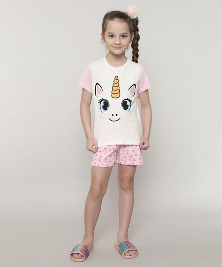 Pijama-Infantil-Unicornio-Estampado-Manga-Curta-Off-White-9641223-Off_White_1 Pijama-Infantil-Unicornio-Estampado-Manga-Curta-Off-White-9641223-Off_White_1