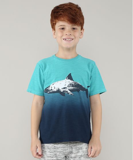 Camiseta-Infantil-Tubarao-com-Degrade-Manga-Curta-Verde-Agua-9696857-Verde_Agua_1