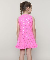 Saida-de-Praia-Infantil-Estampada-de-Abacaxi-Metalizado-com-Babado-Rosa-Neon-9655032-Rosa_Neon_2