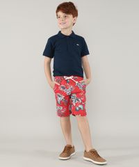 Bermuda-de-Sarja-Infantil-Estampada-de-Folhagem-com-Cordao-Vermelha-9690565-Vermelho_3