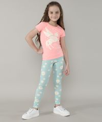 Blusa-Infantil-Unicornio-com-Glitter-Manga-Curta-Rosa-Neon-9657894-Rosa_Neon_3