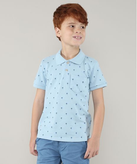 Polo-Infantil-em-Piquet-Estampada-de-Coqueiros-com-Bolso-Manga-Curta-Azul-Claro-9673043-Azul_Claro_1