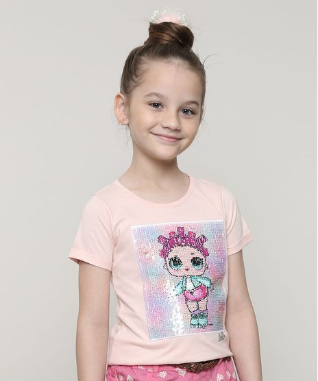 Blusa-Infantil-Lol-Surprise-com-Paete-Dupla-Face-Manga-Curta--Rosa-Claro-9662229-Rosa_Claro_1