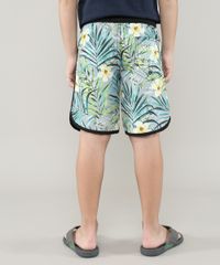 Bermuda-Surf-Infantil-Estampada-de-Folhagens---Cinza-9559558-Cinza_2