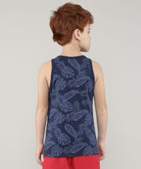 Regata-Infantil-Estampada-de-Folhagem-com-Bolso-Azul-Marinho-9701535-Azul_Marinho_2