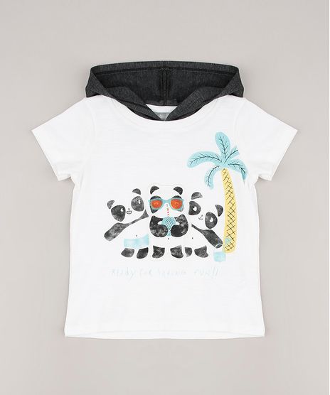 Camiseta-Infantil-com-Patch-de-Panda-e-Capuz-Manga-Curta-Off-White-9660061-Off_White_1