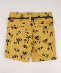Bermuda-de-Sarja-Infantil-Estampada-de-Coqueiros-com-Cordao-Mostarda-9684473-Mostarda_3