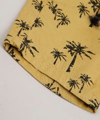 Bermuda-de-Sarja-Infantil-Estampada-de-Coqueiros-com-Cordao-Mostarda-9684473-Mostarda_6