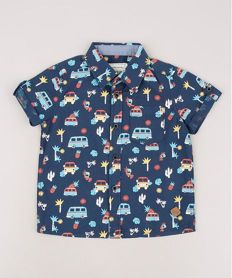 Camisa-Infantil-Estampada-de-Carros-com-Bolso-Manga-Curta-Azul-Marinho-9543941-Azul_Marinho_1