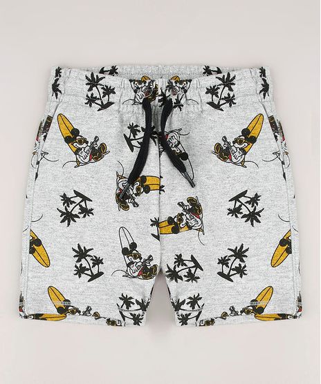 Bermuda-Infantil-Mickey-Estampada-em-Moletom-Cinza-Mescla-9675953-Cinza_Mescla_1