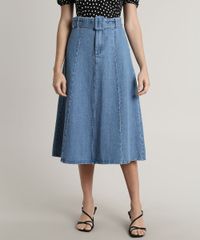 Saia-Jeans-Feminina-Mindset-Midi-com-Cinto-Azul-Claro-9707545-Azul_Claro_1