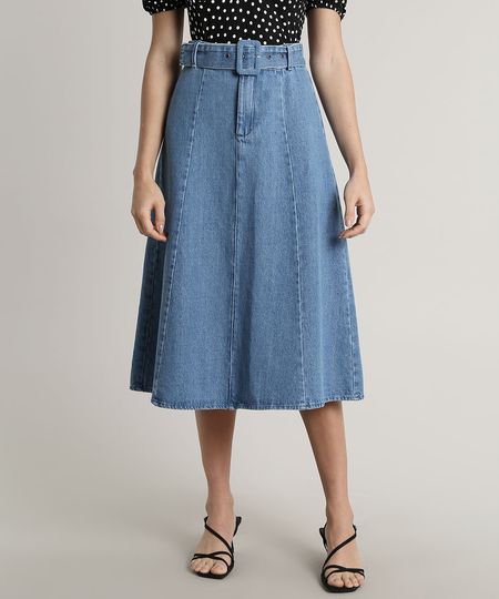Saia-Jeans-Feminina-Mindset-Midi-com-Cinto-Azul-Claro-9707545-Azul_Claro_1