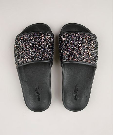 Chinelo-Slide-Infantil-Molekinha-com-Glitter-Preto-9709381-Preto_1