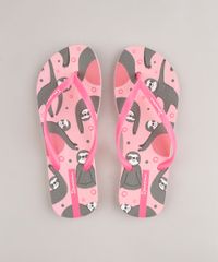 Chinelo-Feminino-Ipanema-Feelings-Estampado-Bicho-Preguica--Rosa-9690063-Rosa_1