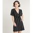 Vestido-Feminino-Curto-Listrado-com-No-Manga-Curta-Preto-9695355-Preto_1