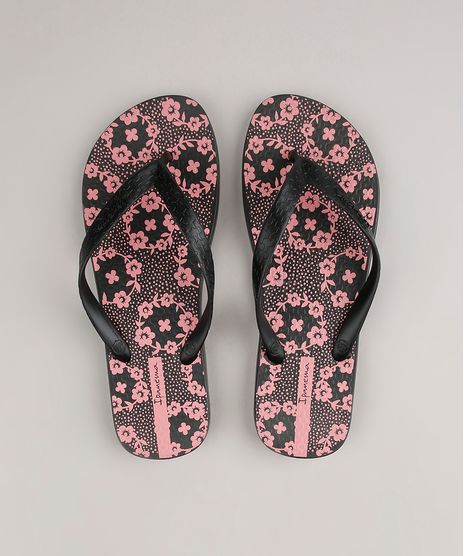 Chinelo-Feminino-Ipanema-Happy-Estampado-Floral-Preto-9690060-Preto_1