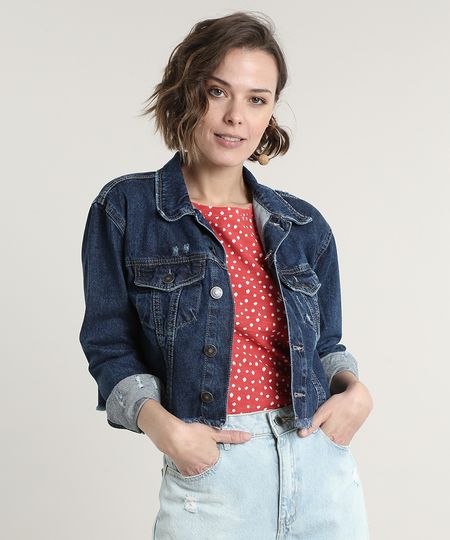 Jaqueta-Jeans-Feminina-Cropped-Destroyed-Azul-Escuro-9676270-Azul_Escuro_1 Jaqueta-Jeans-Feminina-Cropped-Destroyed-Azul-Escuro-9676270-Azul_Escuro_1