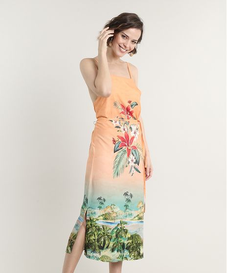 Vestido-Feminino-Midi-Halter-Neck-Estampado-Floral-com-Degrade-Alca-Fina-Coral-9643833-Coral_1