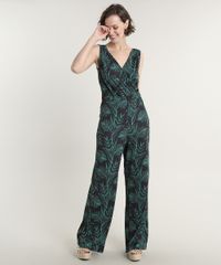 Macacao-Feminino-Estampado-de-Folhagem-com-Transpasse-Sem-Manga-Preto-9691329-Preto_1