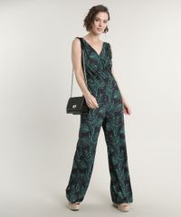Macacao-Feminino-Estampado-de-Folhagem-com-Transpasse-Sem-Manga-Preto-9691329-Preto_3