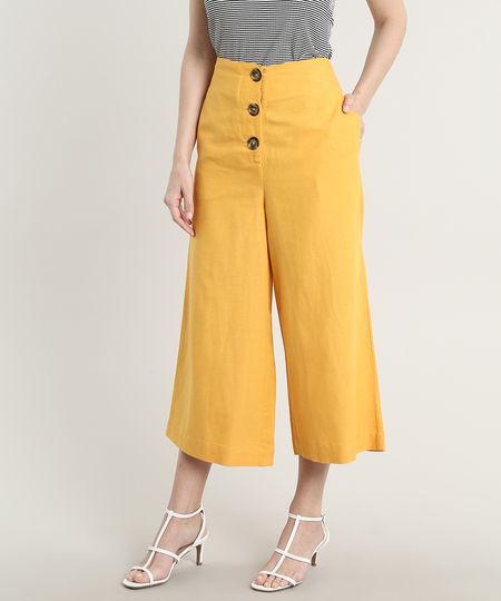 Calca-Feminina-Pantacourt-com-Linho-e-Botoes-Mostarda-9639227-Mostarda_1 Calca-Feminina-Pantacourt-com-Linho-e-Botoes-Mostarda-9639227-Mostarda_1