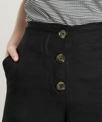 Calca-Feminina-Pantacourt-com-Linho-e-Botoes-Preta-9639227-Preto_4 Calca-Feminina-Pantacourt-com-Linho-e-Botoes-Preta-9639227-Preto_4