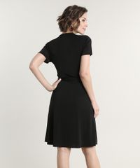 Vestido-Feminino-Curto-Transpassado-com-Faixa-para-Amarrar-Manga-Curta-Preto-9693042-Preto_2
