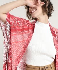 Kimono-Feminino-Estampado-de-Bandana-Manga-Curta-Vermelho-9700075-Vermelho_4