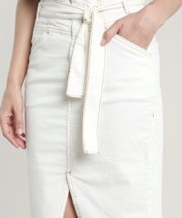 Saia-de-Sarja-Feminina-Lapis-com-Fenda-e-Faixa-para-Amarrar-Off-White-9690209-Off_White_4