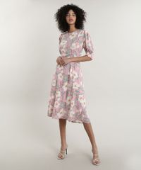 Vestido-Feminino-Midi-Mindset-Estampado-Floral-com-Vazado-nas-Costas-Manga-Curta-Rosa-Claro-9792475-Rosa_Claro_3