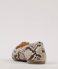 Sapatilha-Feminina-Via-Uno-All-Day-Confortavel-Bico-Fino-Estampada-Texturizada-Animal-Print-de-Cobra-Bege-9675408-Bege_3
