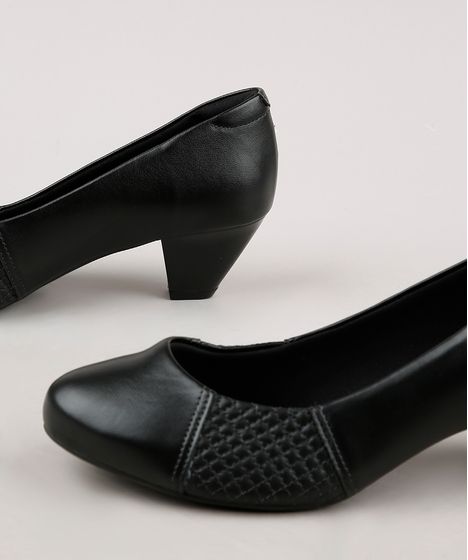 scarpin modare salto baixo grosso