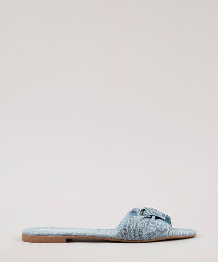 Rasteira-Jeans-Feminina-Oneself-com-Laco-Azul-Medio-9709345-Azul_Medio_1