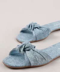 Rasteira-Jeans-Feminina-Oneself-com-Laco-Azul-Medio-9709345-Azul_Medio_2