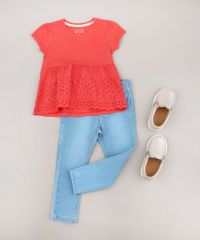 Blusa-Infantil-com-Laise-Manga-Curta-Coral-9333397-Coral_3