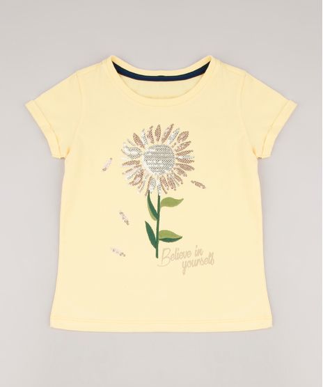 Blusa-Infantil-Girassol-com-Paetes-e-Bordado-Manga-Curta-Amarela-9678621-Amarelo_1